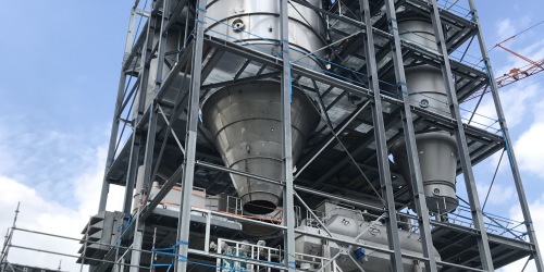 Construction of a silo for drying gelatine (dryers)